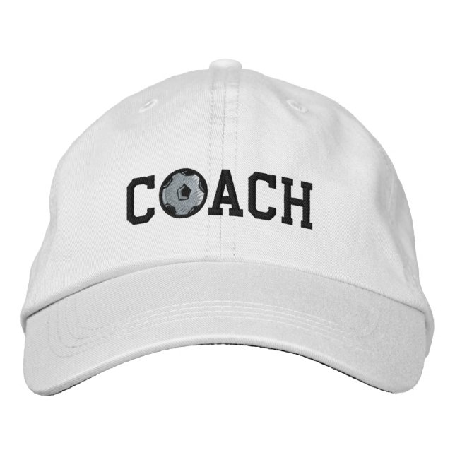 Gorra Bordada Tapón de entrenador de fútbol (Anverso)