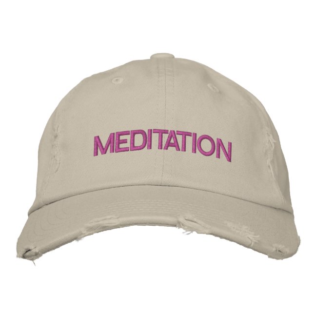 Gorra Bordada Tapón de MEDITACIÓN (Anverso)