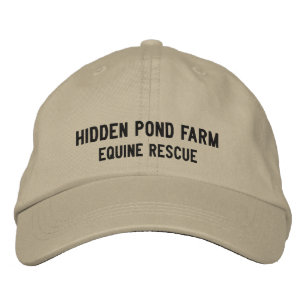 Gorra Bordada Tapón de rescate del equino de piscifactoría ocu