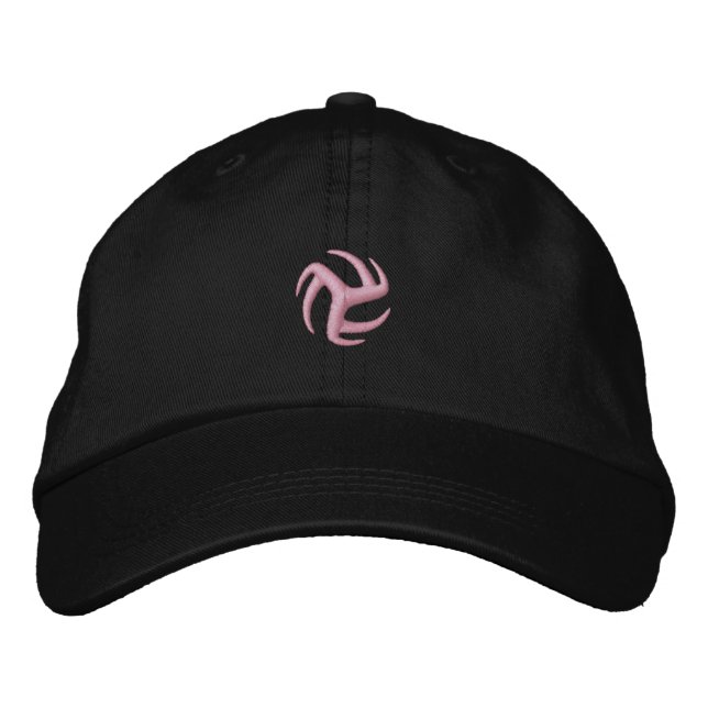 Gorra Bordada Tapón de voleibol - Rosa (Anverso)