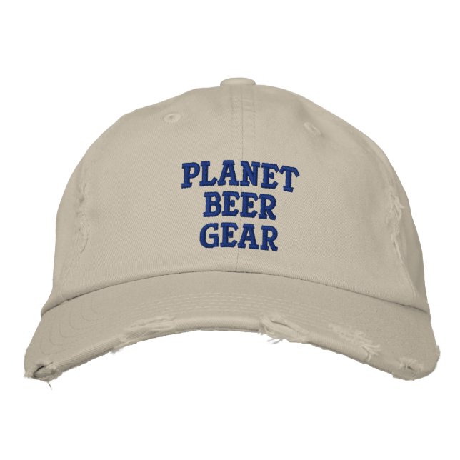 Gorra Bordada Tapón del engranaje de la cerveza planetaria (Anverso)