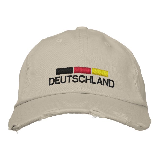 Gorra Bordada Tapón Embroidado en Problemas de Deutschland Fussb (Anverso)