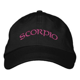 Gorra Bordada Tapón negro/magenta de escorpio
