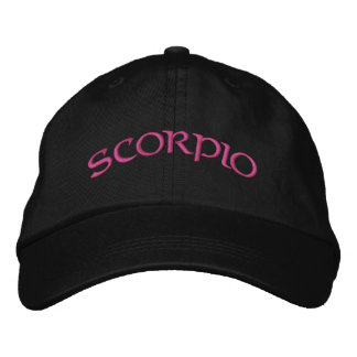 Gorra Bordada Tapón negro/magenta de escorpio