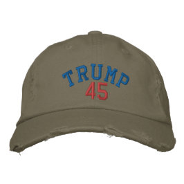 Gorra Bordada Tapón TRUMP 45 - Oliva ligera