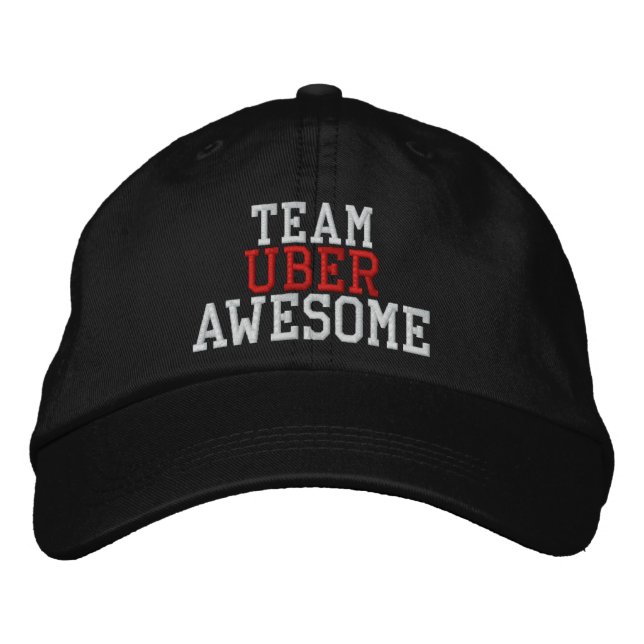 Gorra Bordada Team Uber increíble (Anverso)