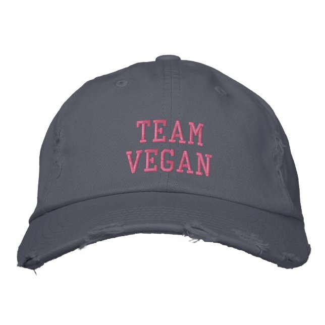 GORRA BORDADA TEAM VEGAN (Anverso)