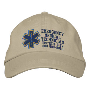 Gorra Bordada Técnico médico personalizado de la emergencia