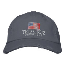 Ted Cruz para el presidente con bandera estadounid