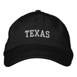 Gorra Bordada Texas Embrosed Adjustable Cap Black