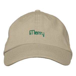 Gorra Bordada Texto Alegre Caqui Alegres Vibraciones de Navidad 