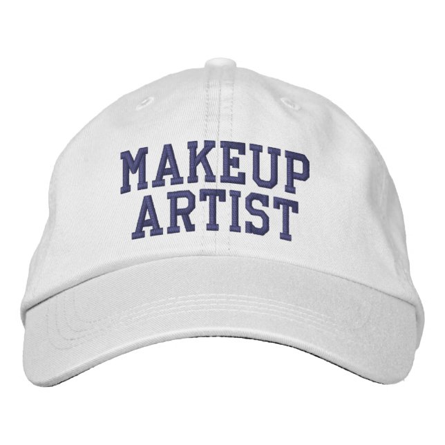 Gorra Bordada Texto bordado de artista de maquillaje (Anverso)