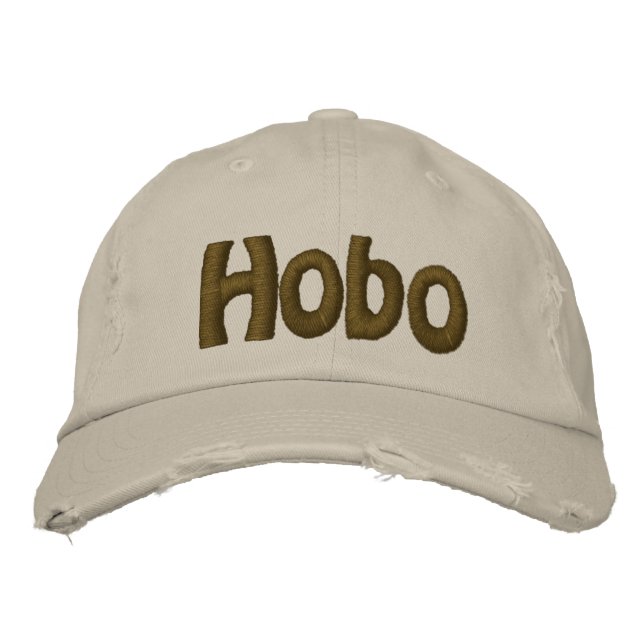 Gorra Bordada Texto de Hobo (Anverso)