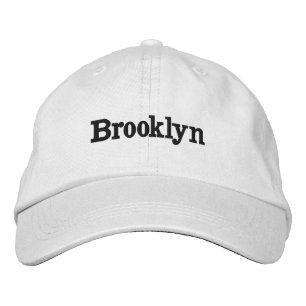 Gorra Bordada Texto de nombre personalizado minimalista en blanc