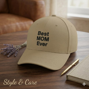 Gorra Bordada Texto elegante personalizado Mejor MAMÁ del mundo