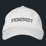 Gorra Bordada Texto feminista, negro<br><div class="desc">Muestre que apoya la igualdad de derechos para mujeres y hombres usando una gorra de béisbol con la palabra "feminista" bordada en negrita en negro todo el texto de la capital en un fondo blanco. Hay otros gorras de color disponibles en la barra lateral. Para ver el diseño Feminista en...</div>