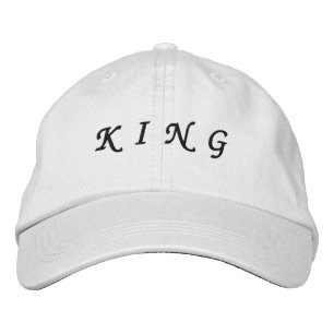 Gorra Bordada Texto KING Color blanco negro texto Asombroso