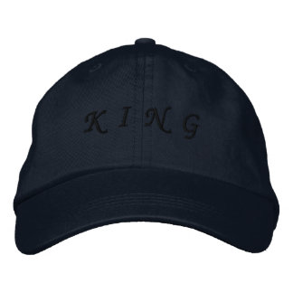 Gorra Bordada texto KING color Navy negro texto Impresionante Mi