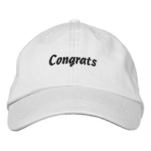 Gorra Bordada Texto personalizado de felicitaciones con sombrero
