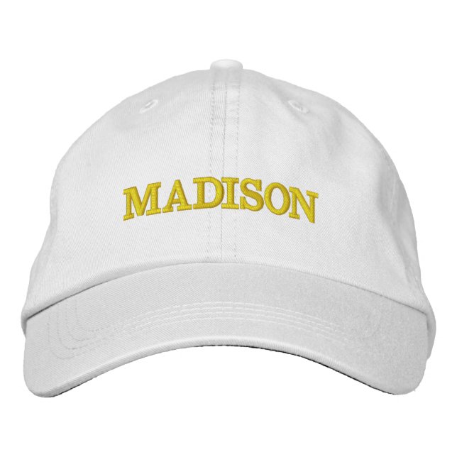 Gorra Bordada Texto verde del nombre personalizado moderno (Anverso)