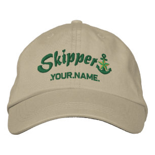 Gorra Bordada Timonel Nombre Estrella Ancla