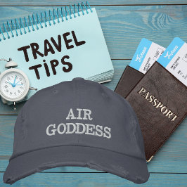 Gorra Bordada Tipografía de diosa del aire, Wanderlust, simple