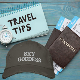 Gorra Bordada Tipografía de la diosa del cielo, Wanderlust, simp