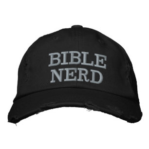 Gorra Bordada Tipografía de nerd de la Biblia Cristiano Divertid