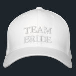 Gorra Bordada Tipografía elegante de color rosa rosa negro de Te<br><div class="desc">El equipo de la novia luce tipografía rosa y blanca elegante,  dama de honor Béisbol bordado. Disponible en muchos colores y opciones de estilo.</div>
