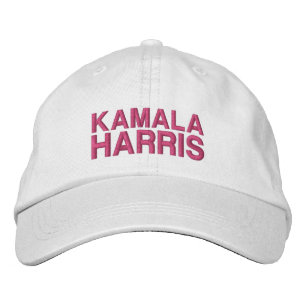 Gorra Bordada Tipografía rosa caliente moderna de Kamala Harris