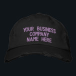 Gorra Bordada Título de béisbol bordado de texto de negocios pro<br><div class="desc">Caps Promocionales Personalizadas Simples Borradas - Añadir tu texto - Nombre - Compañía / Número / Carta / Eslogan - Etiquetado / o Sitio Web , Teléfono , Correo Electrónico , Manejo de Medios Sociales , Dirección , Logo - Foto / más - Elegir tu color / Tamaño / Fuente...</div>