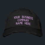 Gorra Bordada Título de béisbol bordado de texto de negocios pro<br><div class="desc">Caps Promocionales Personalizadas Simples Borradas - Añadir tu texto - Nombre - Compañía / Número / Carta / Eslogan - Etiquetado / o Sitio Web , Teléfono , Correo Electrónico , Manejo de Medios Sociales , Dirección , Logo - Foto / más - Elegir tu color / Tamaño / Fuente...</div>