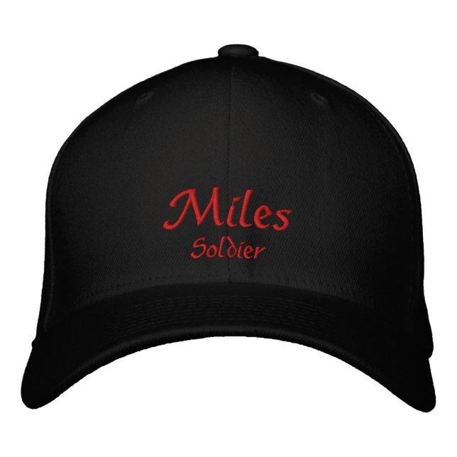Gorra Bordada Título/Gorra de nombre de las millas (Anverso)