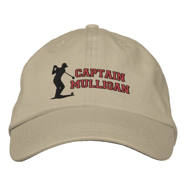 Gorra Bordada Título Mulligan Diseño elegante de Golfer Embroide (Anverso)
