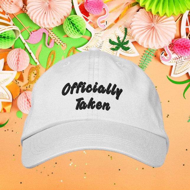 Gorra Bordada Tomada oficialmente, novia, Boda del partido de la (Subido por el creador)