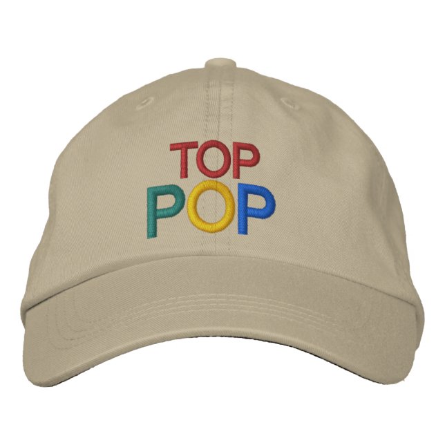 Gorra Bordada TOP POP por SRF (Anverso)