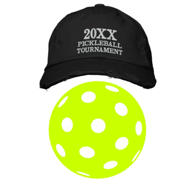 Gorra Bordada Torneo de Pickleball 20XX Sombrero de Béisbol Negr (Subido por el creador)