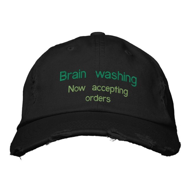 Gorra Bordada Trabajador de lavado de cerebro (Anverso)