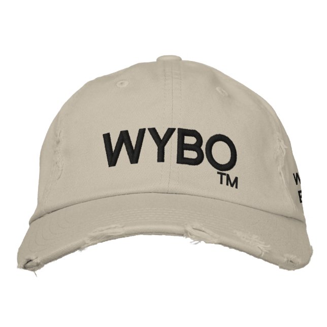 Gorra Bordada Trabajar con el tapón trasero fuera (Anverso)