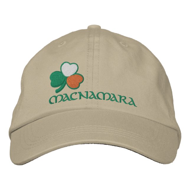 Gorra Bordada Trébol Irlandés Personalizado (Anverso)