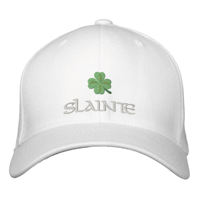 Gorra Bordada Trébol slainte St Patrick irlandés (Anverso)