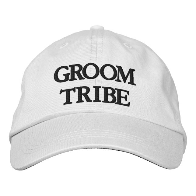 Gorra Bordada Tribu de novio chic negro y blanco (Anverso)