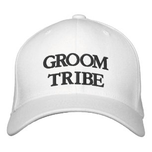 Gorra Bordada Tribu moda Groom blanco y negro