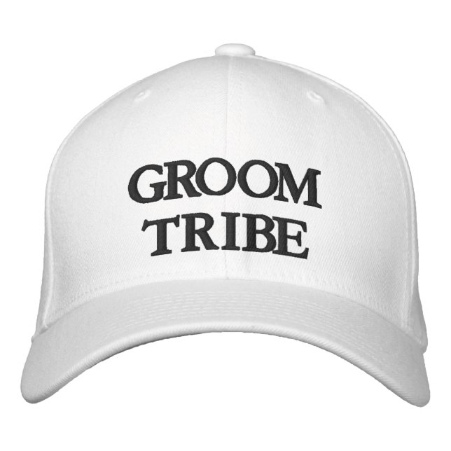 Gorra Bordada Tribu moda Groom blanco y negro (Anverso)