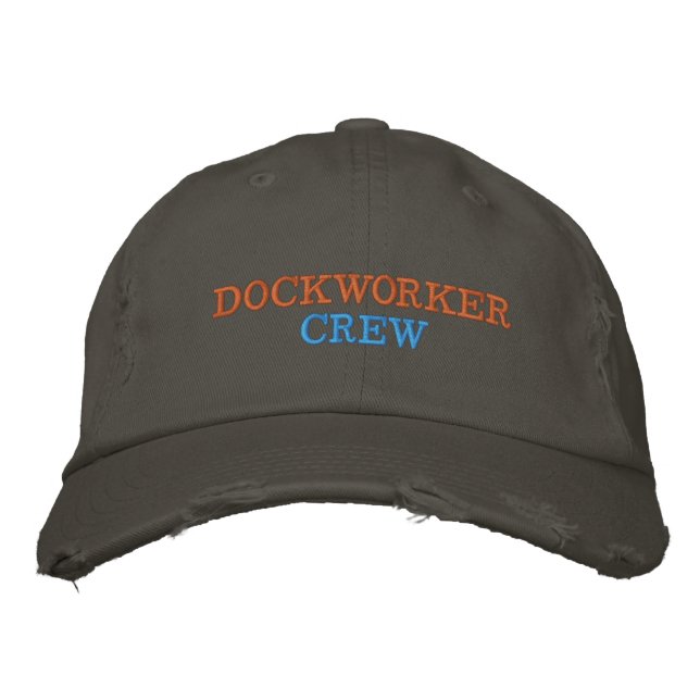 Gorra Bordada Tripulación de estibadores angustiados (Anverso)