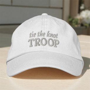 Gorra Bordada Tropa de Nudo Simple Boda Moderna
