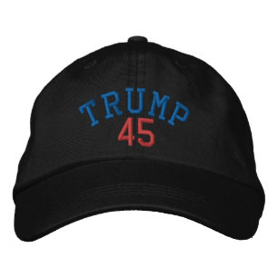 GORRA BORDADA TRUMP 45 TAPÓN NEGRO