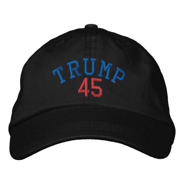 GORRA BORDADA TRUMP 45 TAPÓN NEGRO (Anverso)