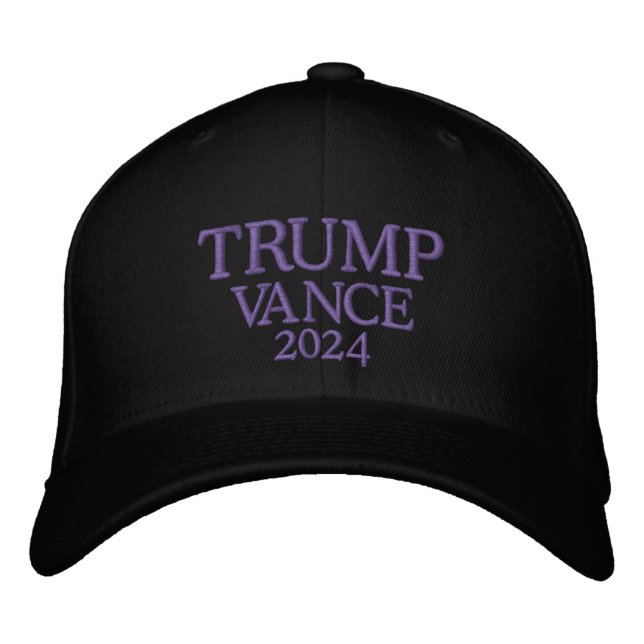 Gorra Bordada Trump Vance 2024 Negro (Anverso)