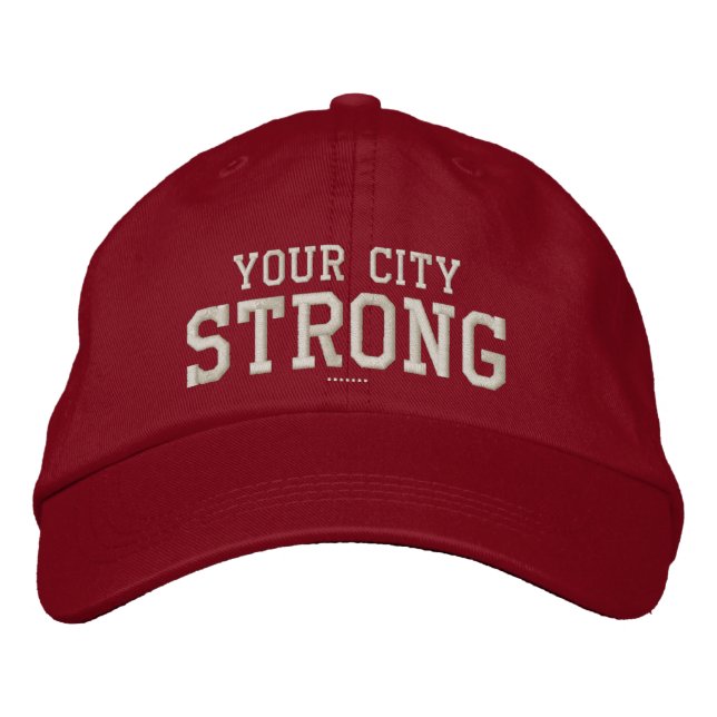 Gorra Bordada Tu ciudad fuerte y personalizada (Anverso)